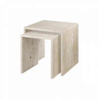 Przejdź do produktu Zestaw 2 stolików VARU, travertine