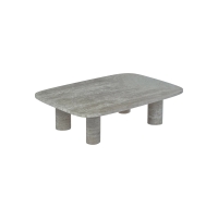 Przejdź do produktu Stolik kawowy VOLOS, silver travertine, L