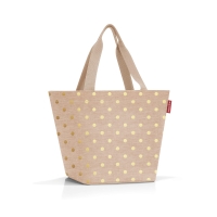 Przejdź do produktu Torba SHOPPER M, metallic dots coffee