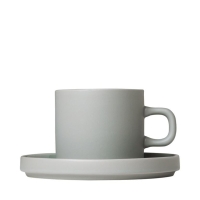 Przejdź do produktu Zestaw 2 filiżanek z podstawkami PILAR, mirage grey - 200ml